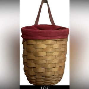 Longaberger gatehouse basket with paprika liner and protector